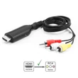HDMI - AV (CVBS) átalakító adapter, 3RCA bemenetű tévékhez, projektorokhoz, 4K(2160P) HDMI bemenet