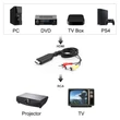 HDMI - AV (CVBS) átalakító adapter, 3RCA bemenetű tévékhez, projektorokhoz, 4K(2160P) HDMI bemenet