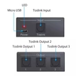 Optikai Toslink, SPDIF 3-es digitális jel elosztó, 1 be menet 3 kimenet
