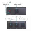 Optikai Toslink, SPDIF 3-es digitális jel elosztó, 1 be menet 3 kimenet