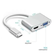 TYPE-C - VGA, HDMI átalakító adapter, 4K, USB 3.1