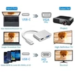 TYPE-C - VGA, HDMI átalakító adapter, 4K, USB 3.1