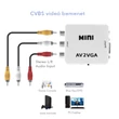 AV (RCA) - VGA átalakító adapter, CVBS videó bemenet, VGA monitorokhoz
