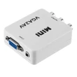 VGA - AV (RCA) átalakító adapter, VGA + 3,5mm audio bemenet, 3RCA kimenet