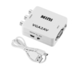 VGA - AV (RCA) átalakító adapter, VGA + 3,5mm audio bemenet, 3RCA kimenet