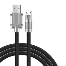120W 6A-es Micro USB gyorstöltő kábel, adatkábel 480Mbps 1 méter fekete