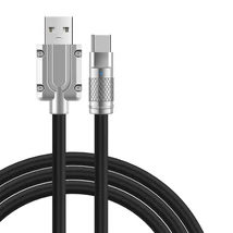 120W 6A-es USB-C gyorstöltő kábel, adatkábel 480Mbps 1 méter fekete