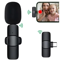2.4Ghz Vezeték nélküli intelligens zajcsökkentős HD mikrofon USB C androidos okos telefonokhoz
