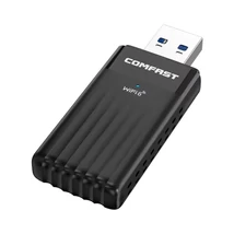 AX3000 WiFi 6 Adapter – 3000Mbps Kétsávos vezeték nélküli hálózati kártya USB 3.0, WiFi 6, WPA3 támogatással