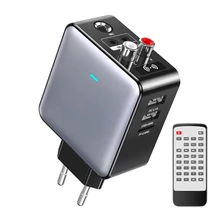 H6 Univerzális Bluetooth 5.3 Audio adó/vevő, QC3.0 gyors töltő és MP3 lejátszó, Karaoke adapter, távirányítóval
