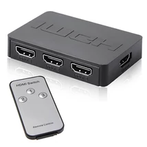 HDMI kapcsoló, 3 bemeneti és 1 kimeneti port, távirányítóval