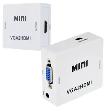 VGA - HDMI átalakító adapter, 1080P, VGA + audio jel HDMI konverter
