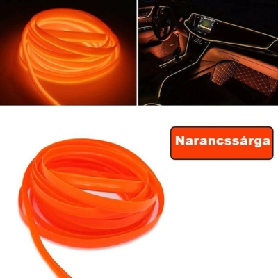 Műszerfal LED Csík, Autós dekor szalag narancs színben