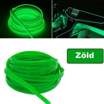 Műszerfal LED Csík, Autós dekor szalag zöld színben