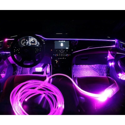 Műszerfal LED Csík, Autós dekor szalag rózsaszínben