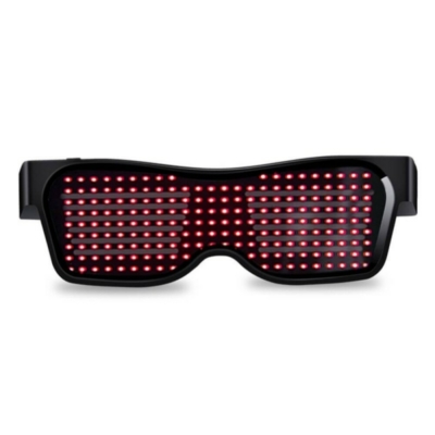 Parti szemüveg, világító szemüveg, PIROS LED kijelzős szemüveg