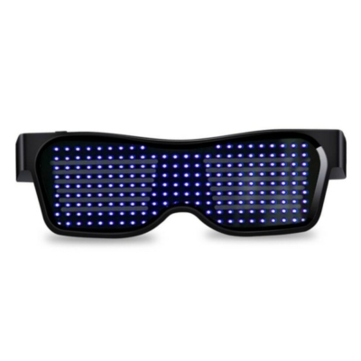 Parti szemüveg, világító szemüveg, KÉK LED kijelzős szemüveg