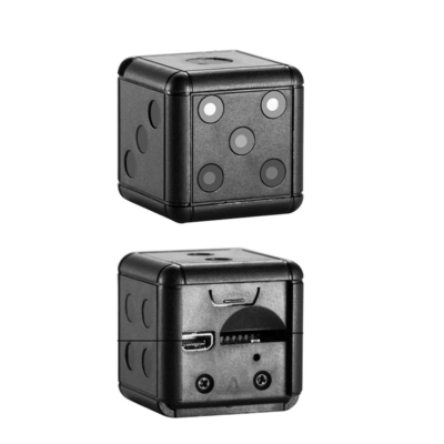 Dobókocka alakú mini akció kamera, mozgásérzékelővel, éjjellátó, 1080P Full HD