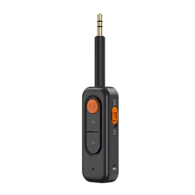 M1 Bluetooth 5.4 audio adó vevő adapter jack kimenettel, beépített mikrofon és akkumulátor