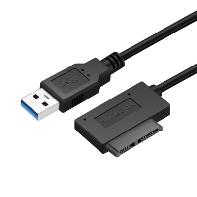 USB 2.0 - Mini Sata II 7 6 13Pin adapter átalakító kábel laptop / CD / J8W7 laptophoz