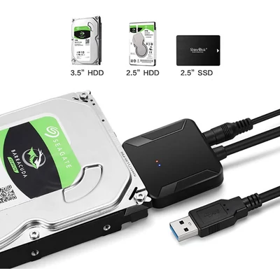 USB 3.0 - 2.5"/3.5" SATA kábel HDD/SSD átalakító adapter