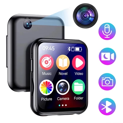 A30 Bluetooth 5.4 led érintő kijelzős 720p mp3 lejátszó beépített kamerával, FM rádió