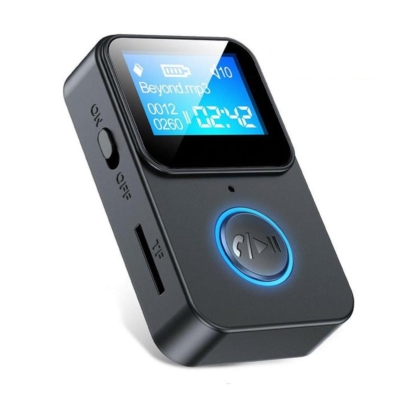 C33 Bluetooth 5.0 Mp3 lejátszó LCD kijelzővel, bluetooth vevő adapter, kamera selfie távirányító