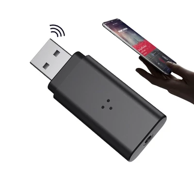 YET-R9 USB Bluetooth 5.0 audio vevő MP3 adapter, autó rádió USB bluetooth adapter, beépített mikrofonnal