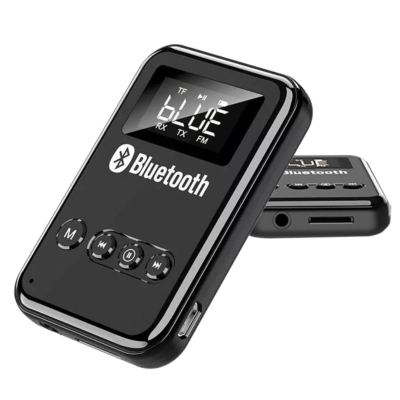 Bluetooth5.0 audio adó-vevő, FM transmitter, Mp3 lejátszó, LCD kijelző