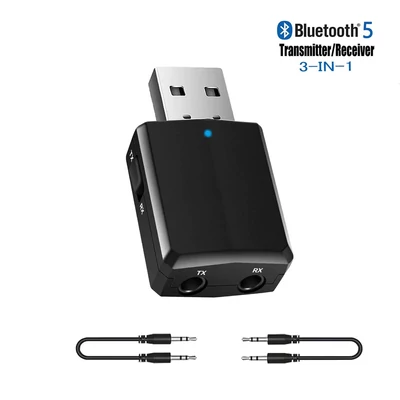 3 az 1-ben Bluetooth audio adó-vevő + külső hangkártya, Bluetooth 5.0