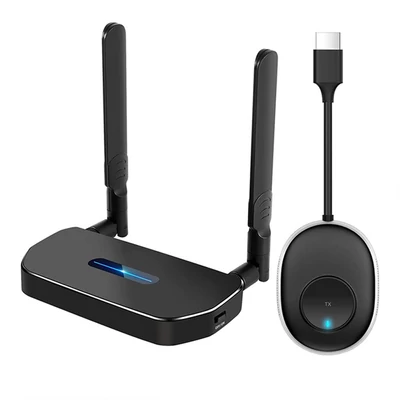 5G 4K 50 méter Vezeték nélküli HDMI extender adó/vevő szett, HDMI jeltovábbító és fogadó FullHD1080P,  DLNA