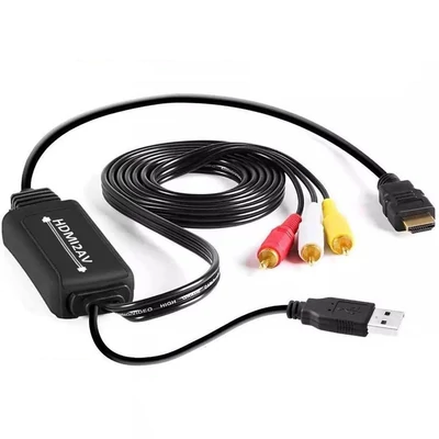 HDMI-AV2 RCA átalakító adapter, FULL HD 1080P