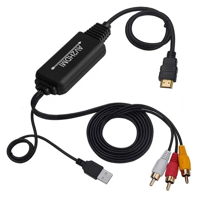 AV2 RCA - HDMI átalakító adapter, FULL HD 1080P