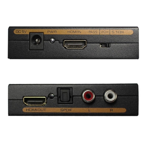 HDMI audio leválasztó, digitális analóg adapter TOSLINK, 2RCA sztereó kivetítő átalakító, HDMI Audio extractor